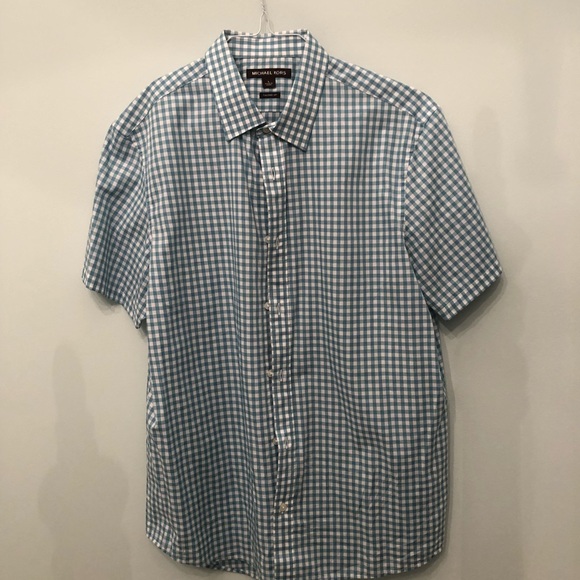 michael kors short sleeve button down